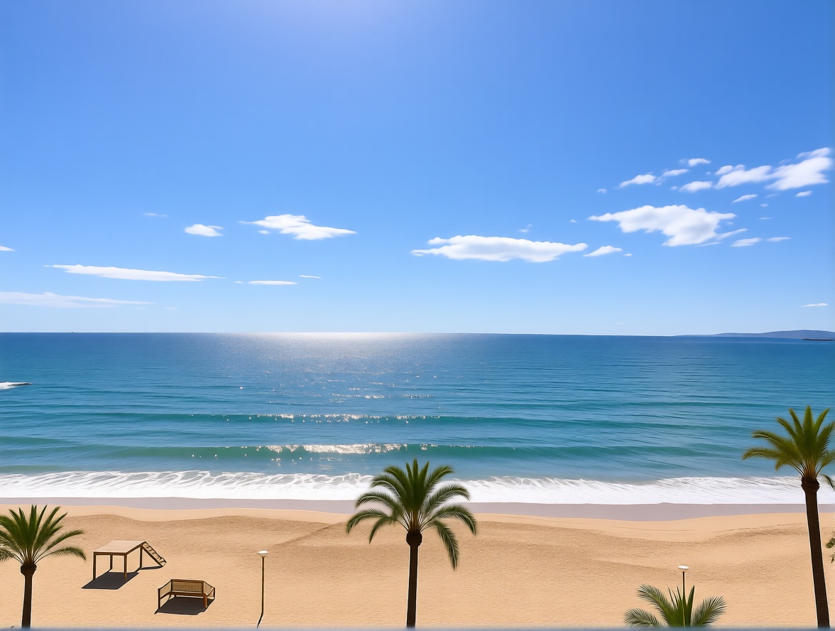 Piso en venta en primera línea de playa en Palma de Mallorca — Vista mar