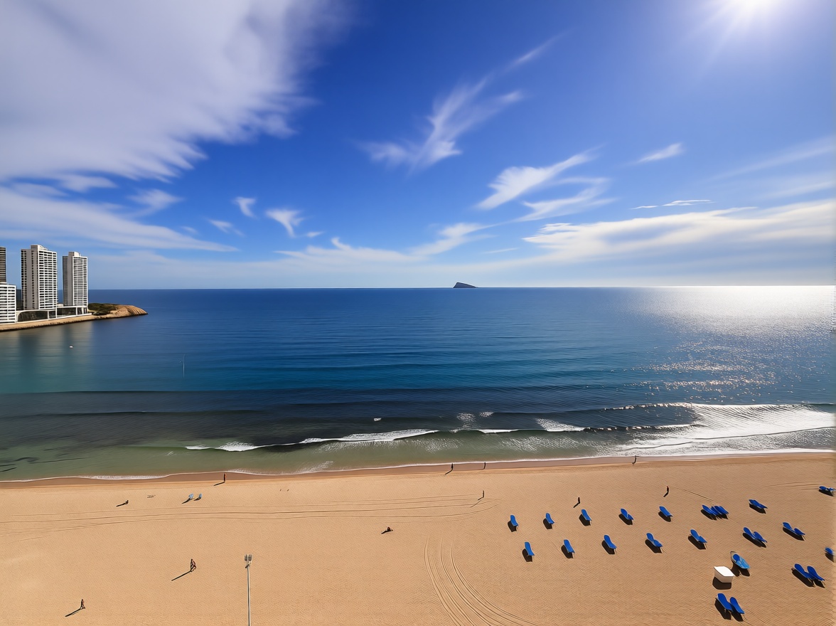 Piso en primera línea de playa en Benidorm — Vista mar