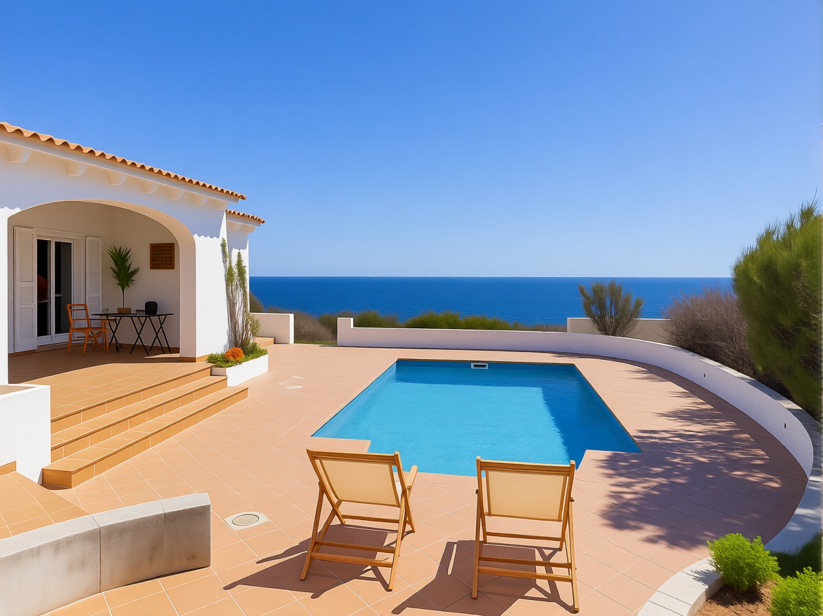 Chalet with direct beach access in Mallorca, Balears (Illes) — Sea terrace