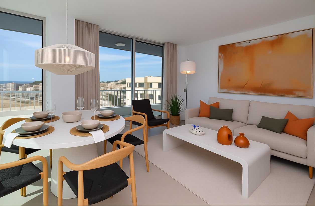 Attic for sale seafront in Fuengirola — Living room