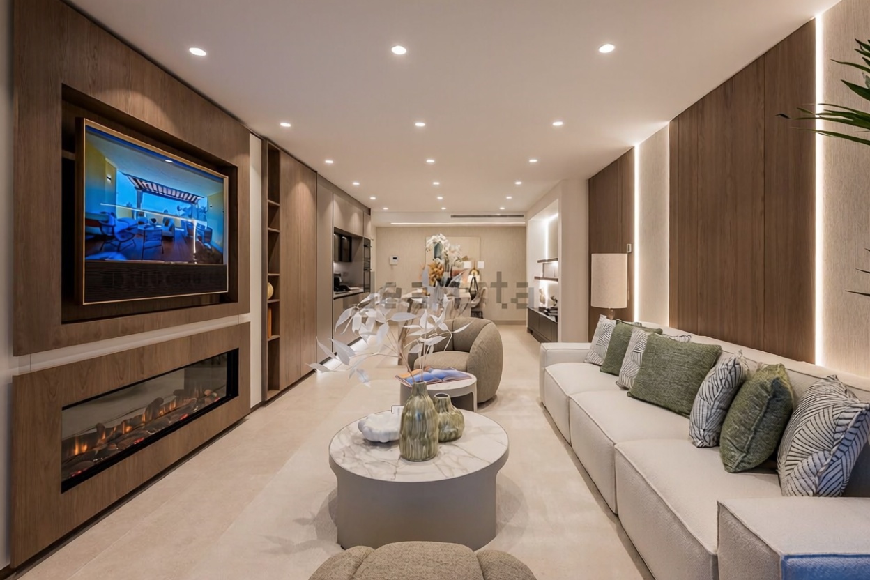 Flat for sale frontline beach in Estepona — Sea terrace