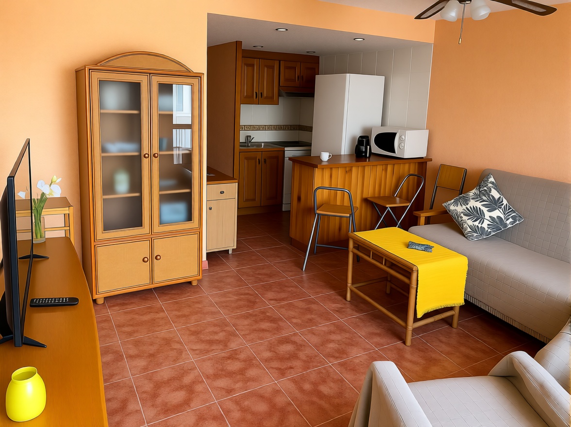 Appartement en première ligne de plage à La Manga del Mar Menor — Séjour