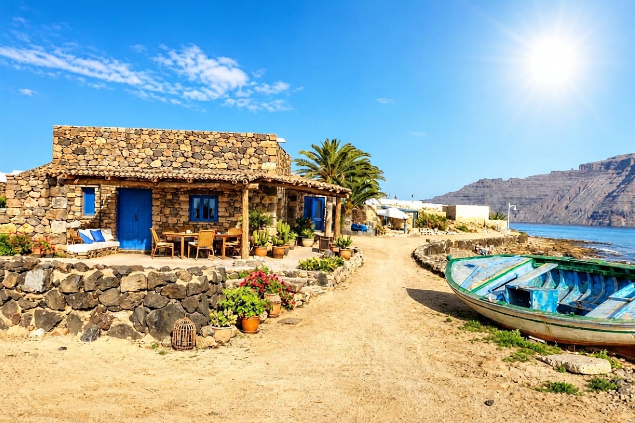 Chalet mit direkter Strandzugang in Teguise — Meerblick