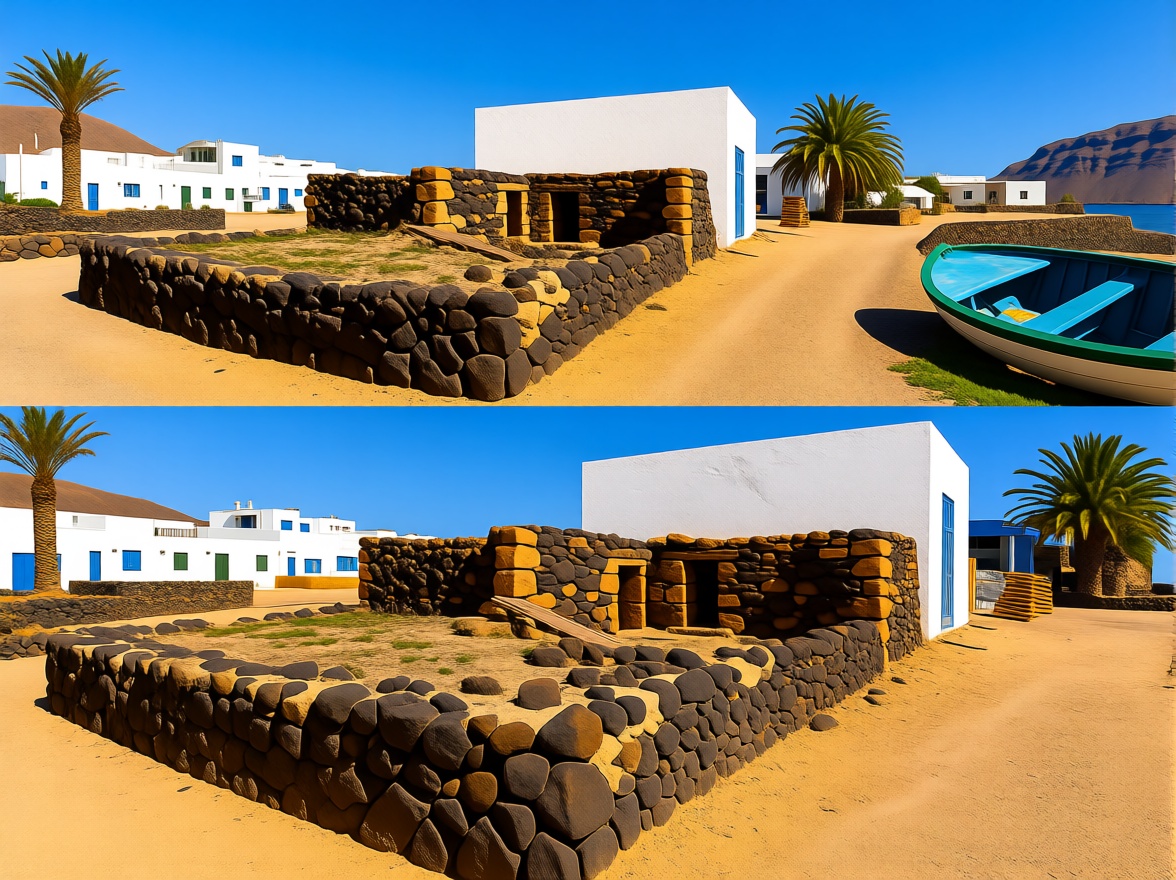 Chalet mit direkter Strandzugang in Teguise — Meerblick
