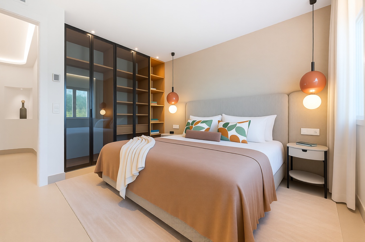 Piso en venta en primera línea de playa en Estepona — Dormitorio