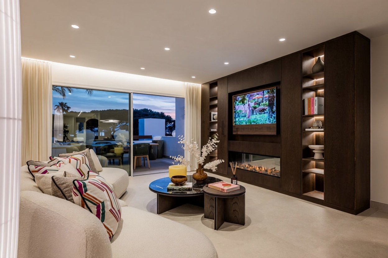Flat for sale frontline beach in Marbella — Living room
