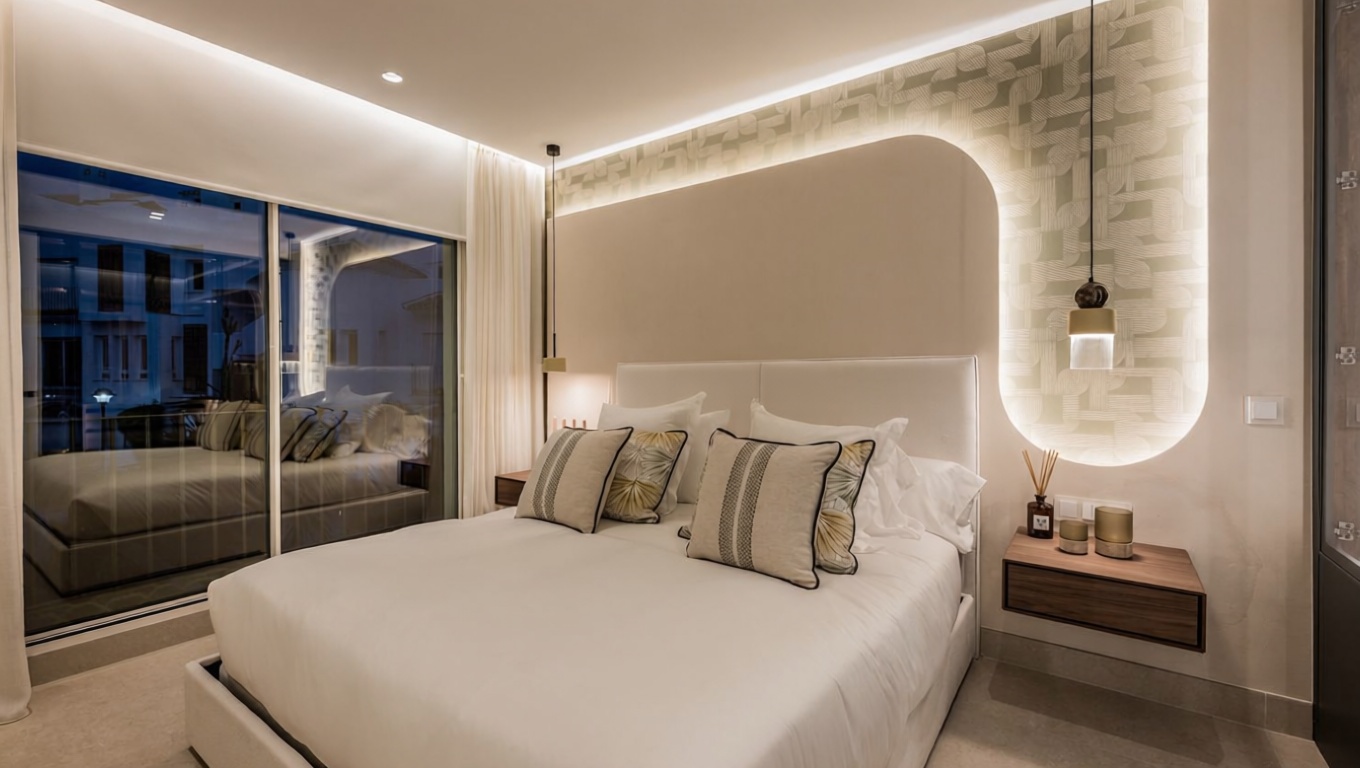 Flat for sale frontline beach in Marbella — Bedroom