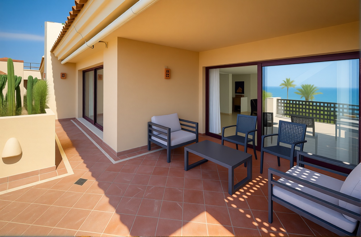 Ático à venda em primeira linha de mar em Estepona