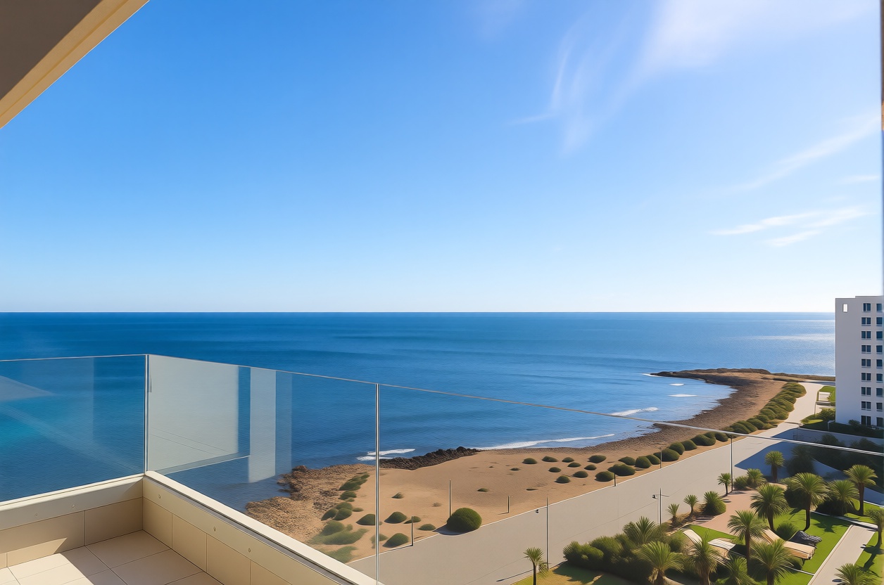 Dachgeschosswohnung zum Verkauf in erster Meereslinie in Torrevieja — Meerblick