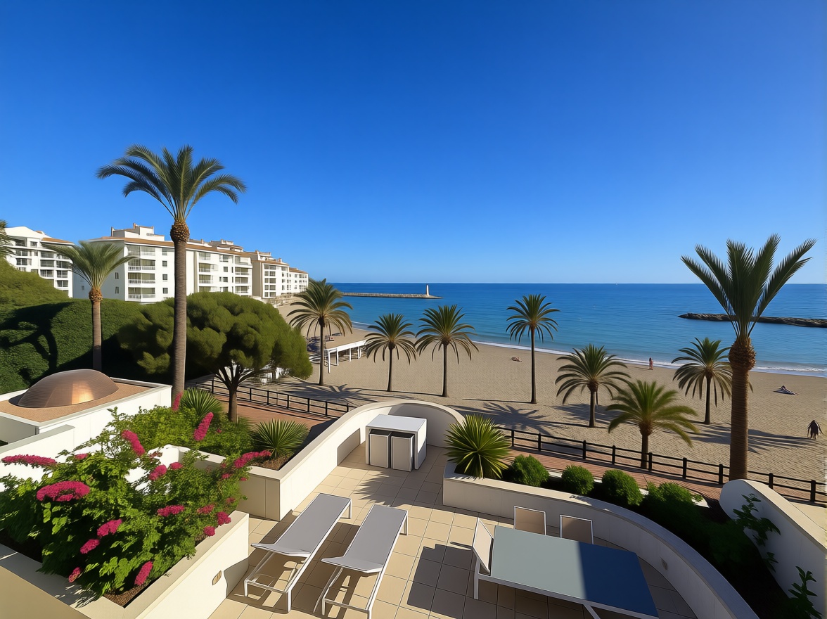 Beachfront flat in Marbella — Sea terrace