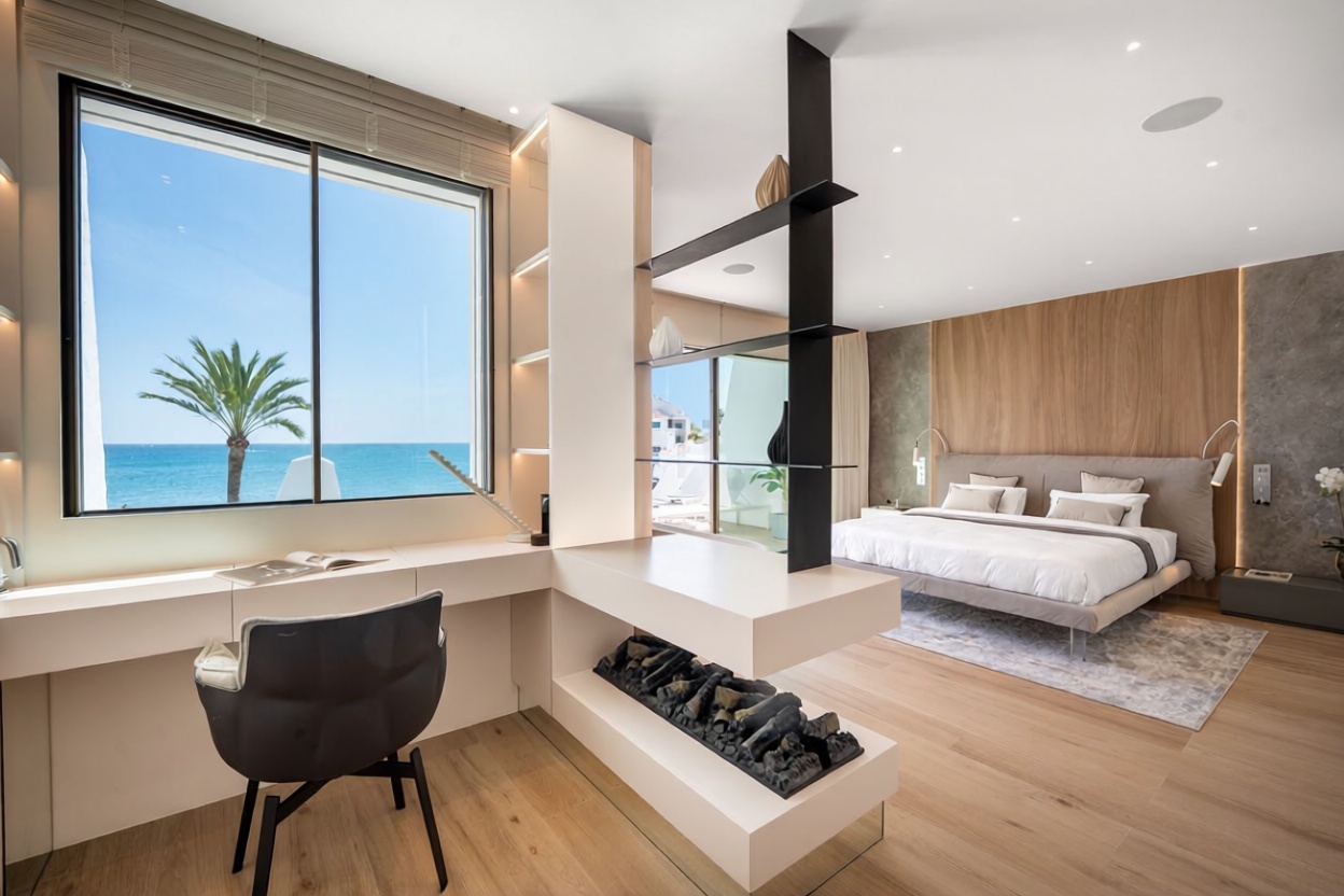 Chalet con acceso directo a playa en Marbella — Terraza mar
