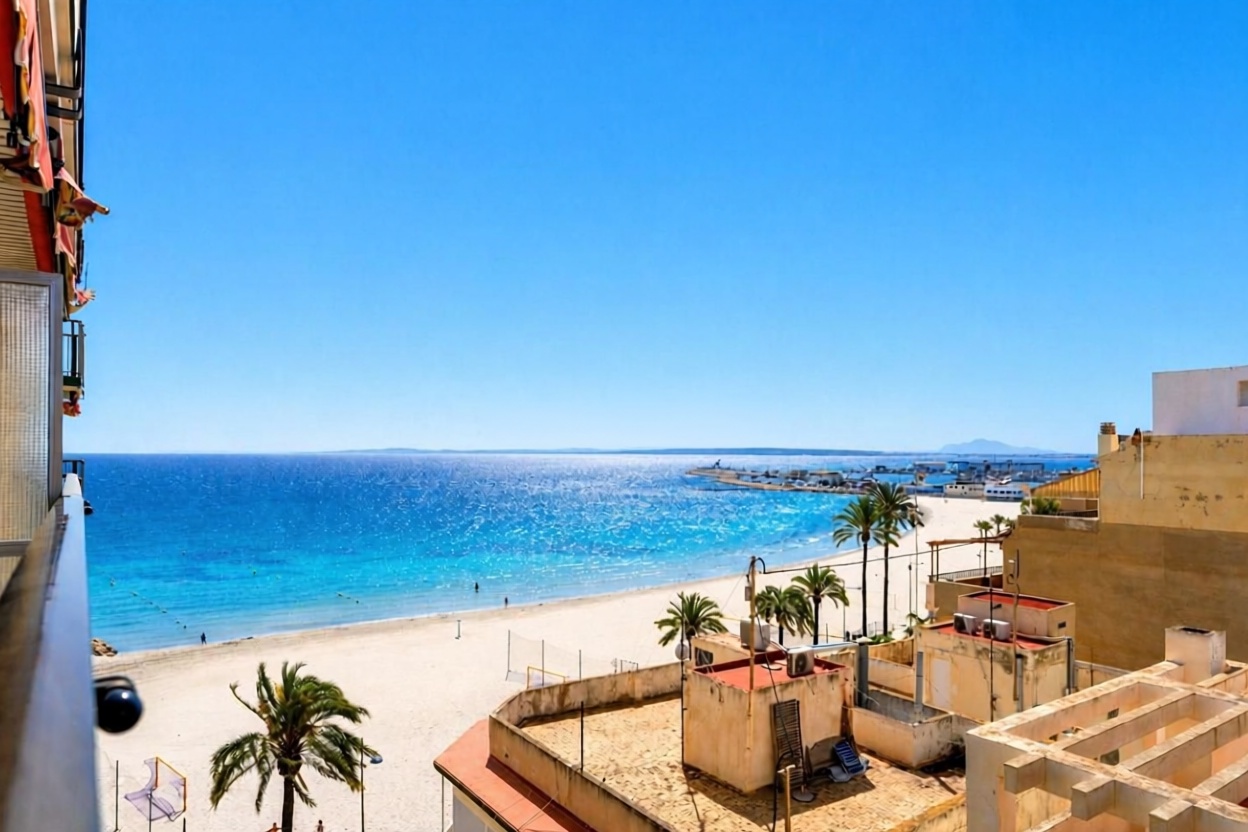 Wohnung in erste Strandlinie in Santa Pola — Meerblick