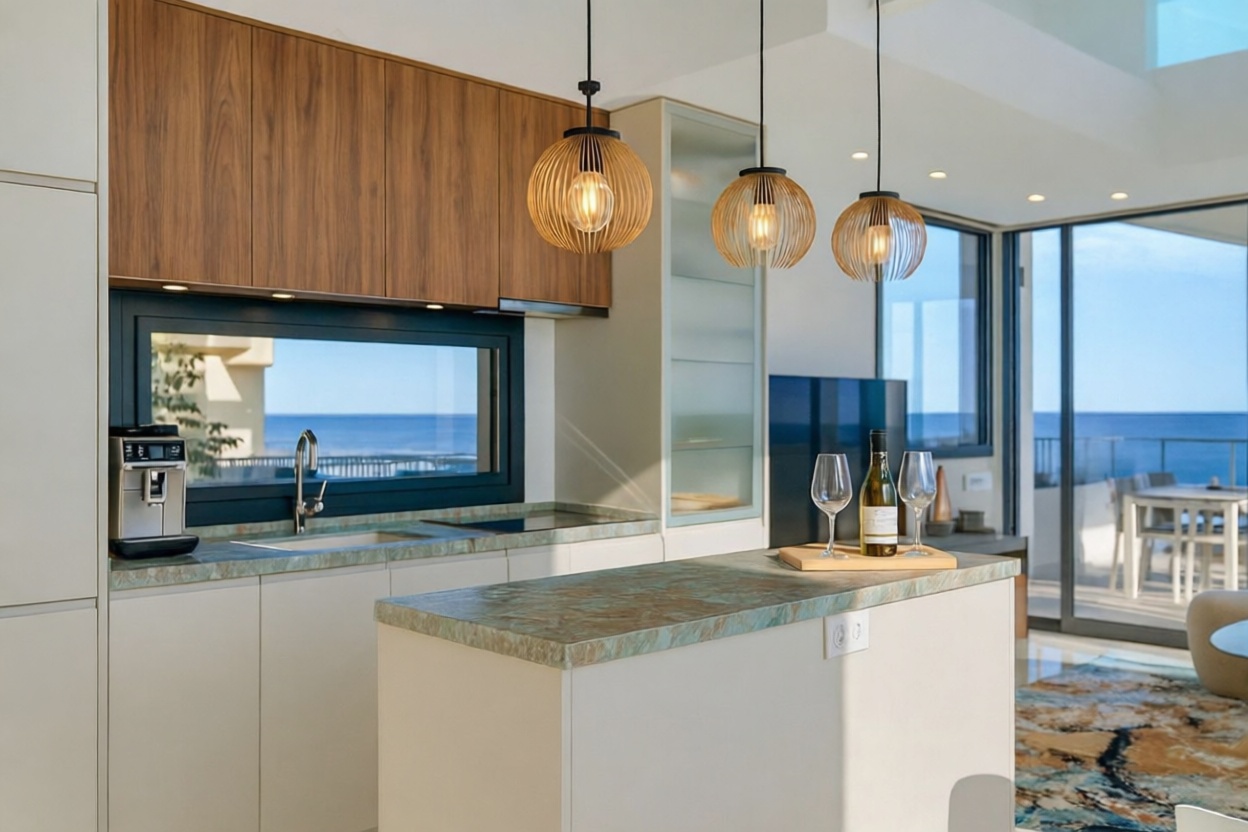 Appartement à vendre pieds dans l'eau à Oliva — Cuisine