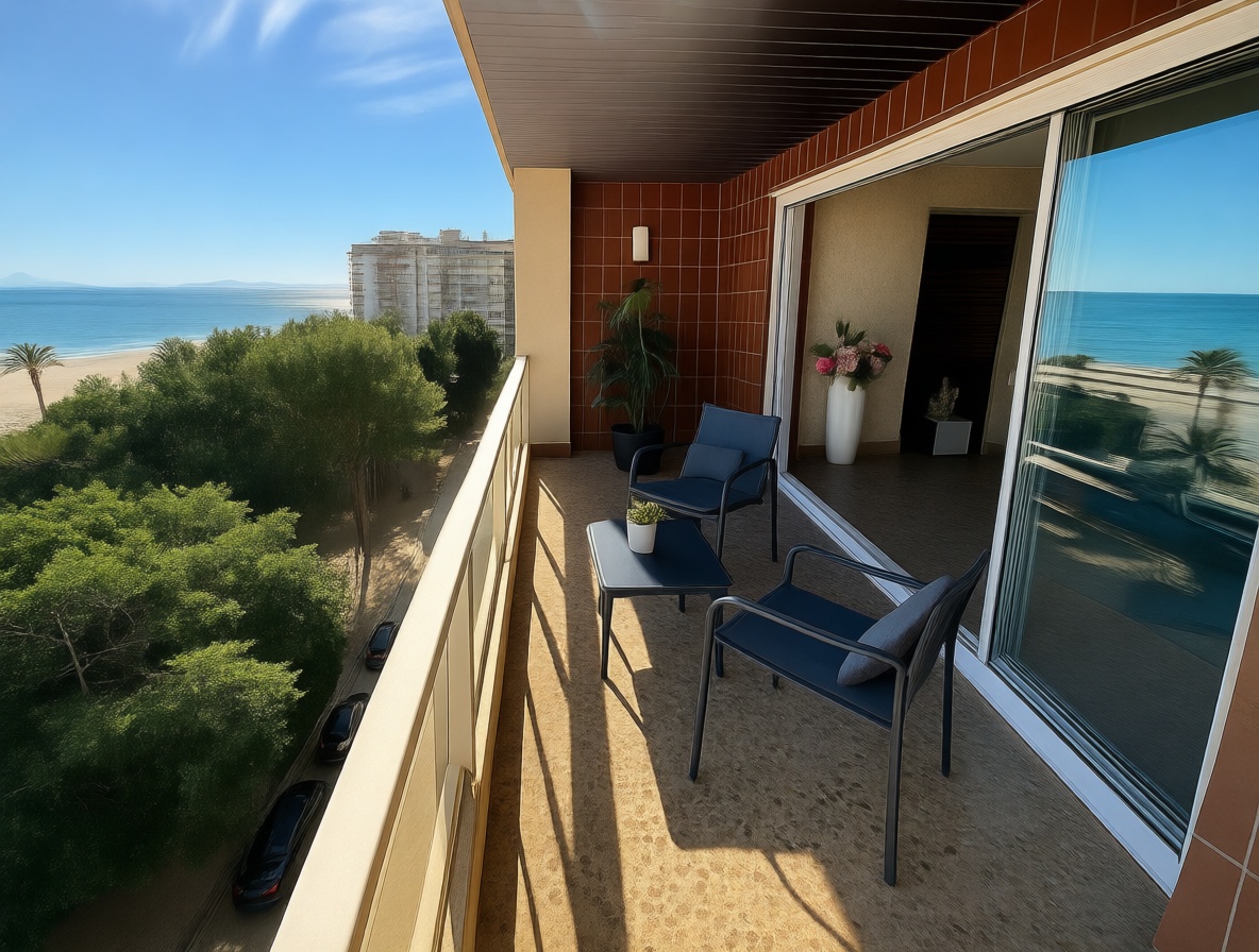 Appartement à vendre pieds dans l'eau à Cullera — Terrasse mer