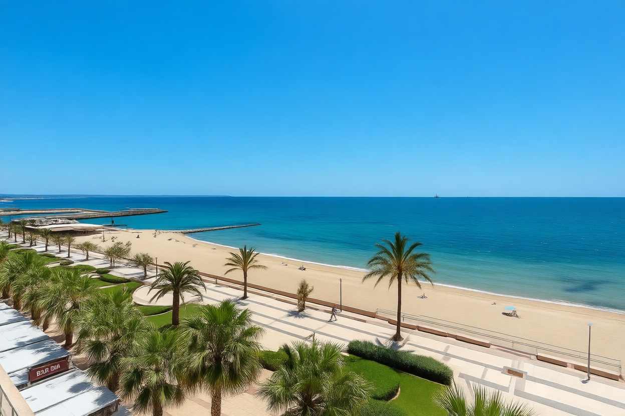 Piso en venta en primera línea de playa en Palma de Mallorca — Vista mar