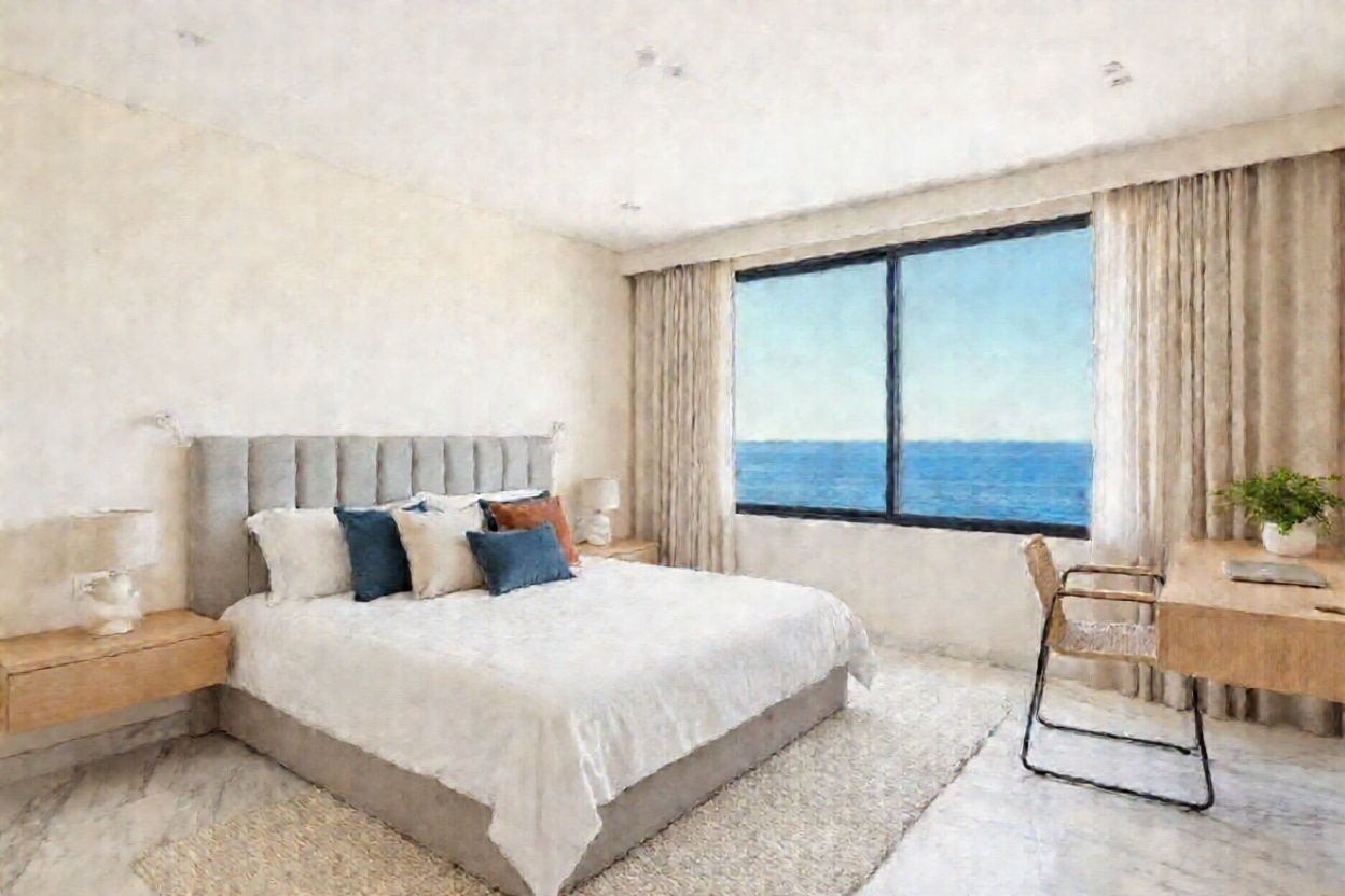 Piso en venta en primera línea de playa en Palma de Mallorca — Dormitorio