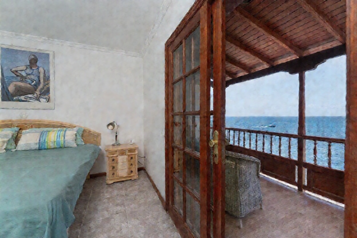 Chalet à vendre avec accès direct à la plage à Mogán — Chambre