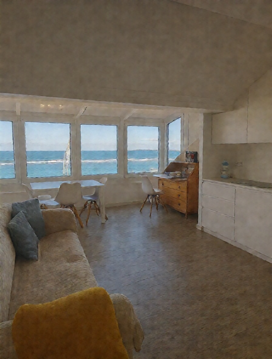 Grenier aménagé à vendre en première ligne de mer à Las Palmas de Gran Canaria — Séjour