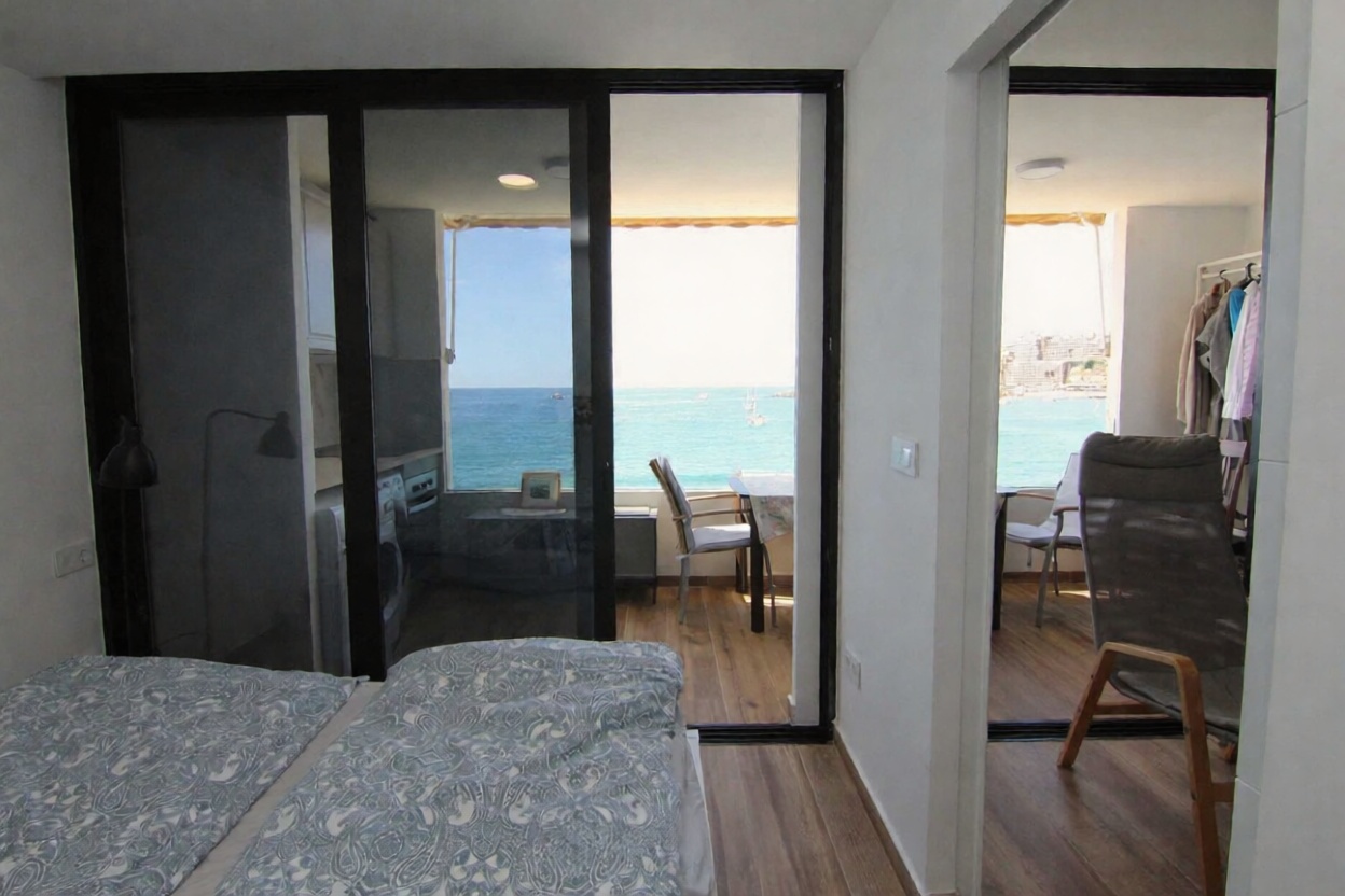Flat for sale frontline beach in Mogán — Bedroom