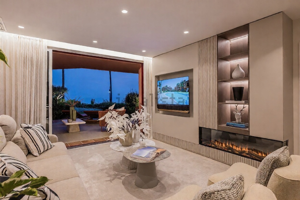 Piso en venta en primera línea de playa en Estepona — Terraza mar