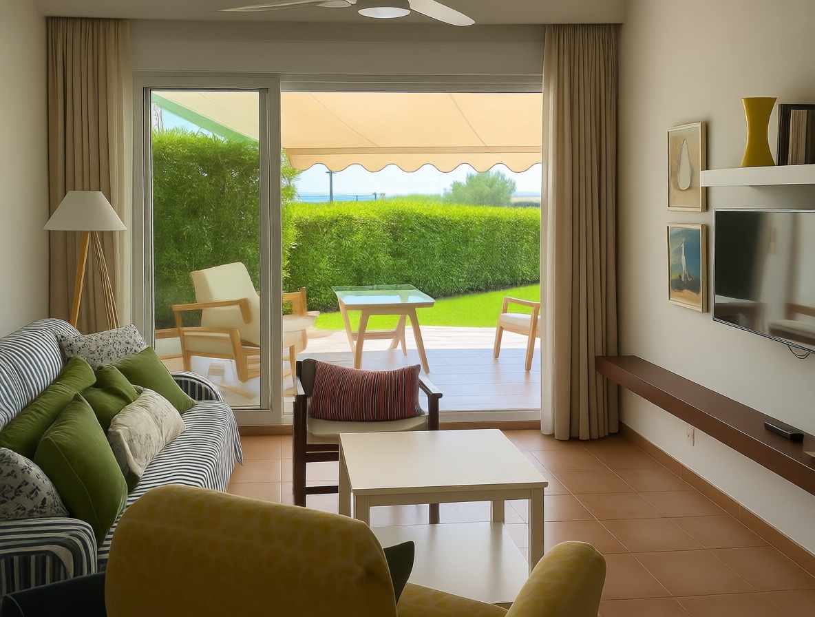 Apartamento em primeira linha de praia em Vera — Sala