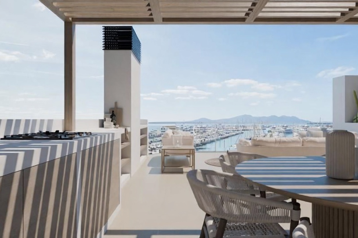 Ático à venda em primeira linha de mar em Pollença — Terraço mar