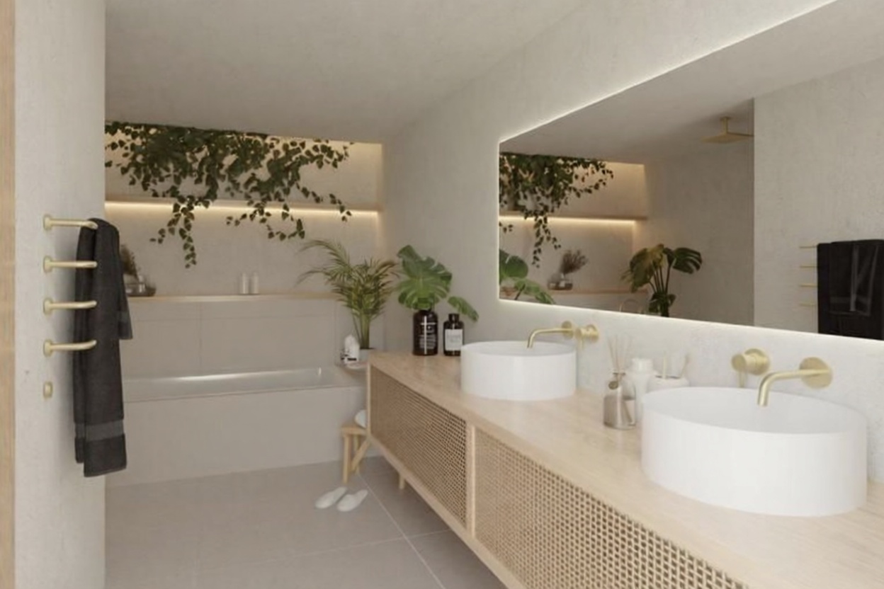 Ático à venda em primeira linha de mar em Pollença — Casa banho