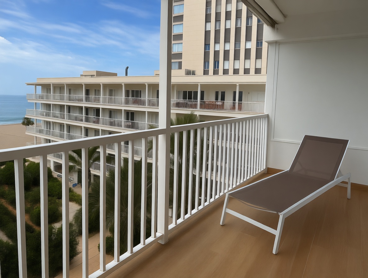 Flat for sale frontline beach in Calpe — Sea terrace