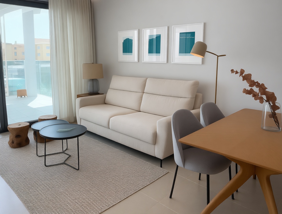 Duplex for sale frontline beach in Denia — Living room