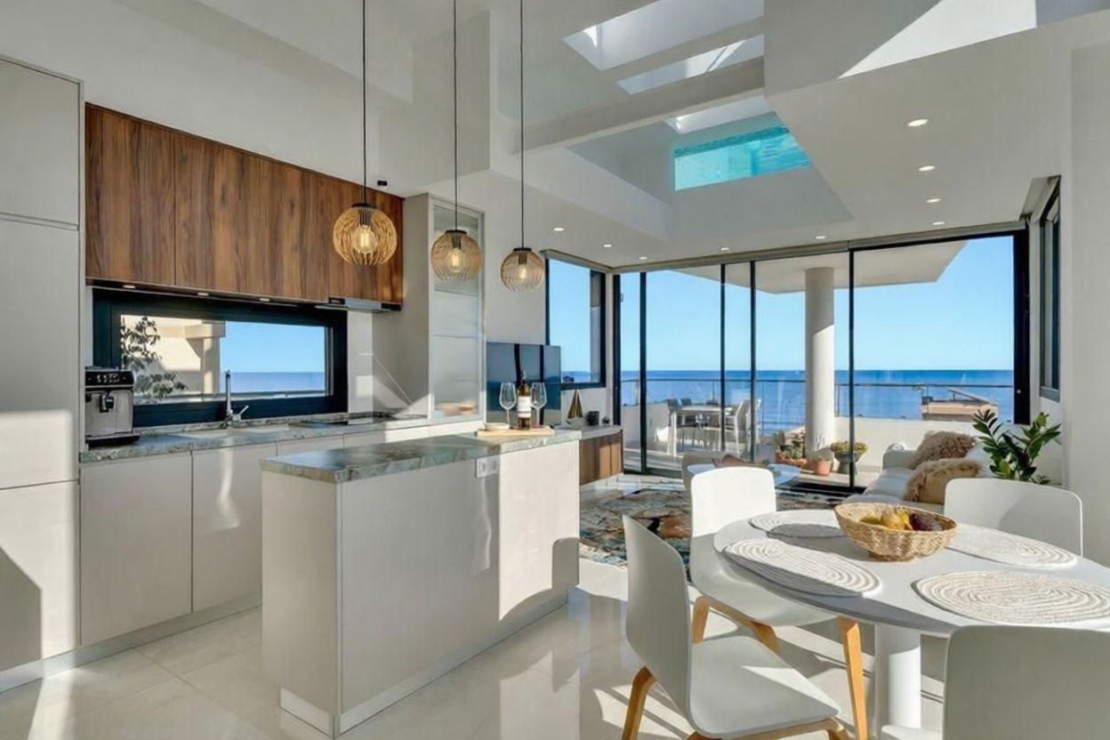 Duplex for sale frontline beach in Oliva — Living room