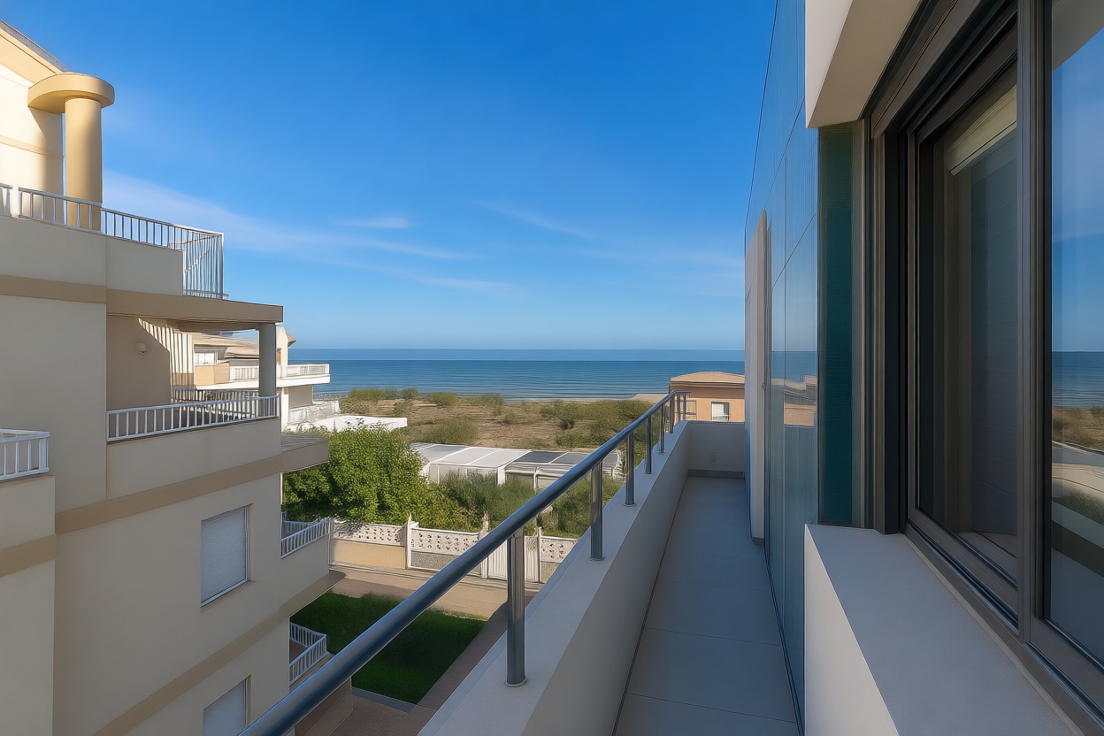 Duplex for sale frontline beach in Oliva — Bedroom