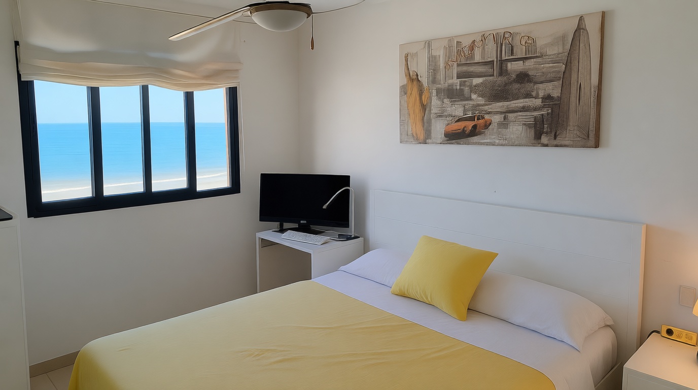 Attic for sale seafront in Oliva — Bedroom