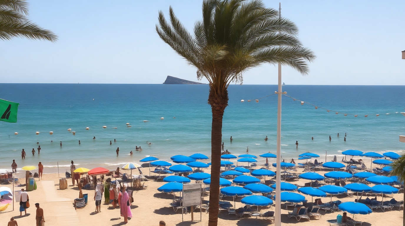 Piso en primera línea de playa en Benidorm — Vista mar