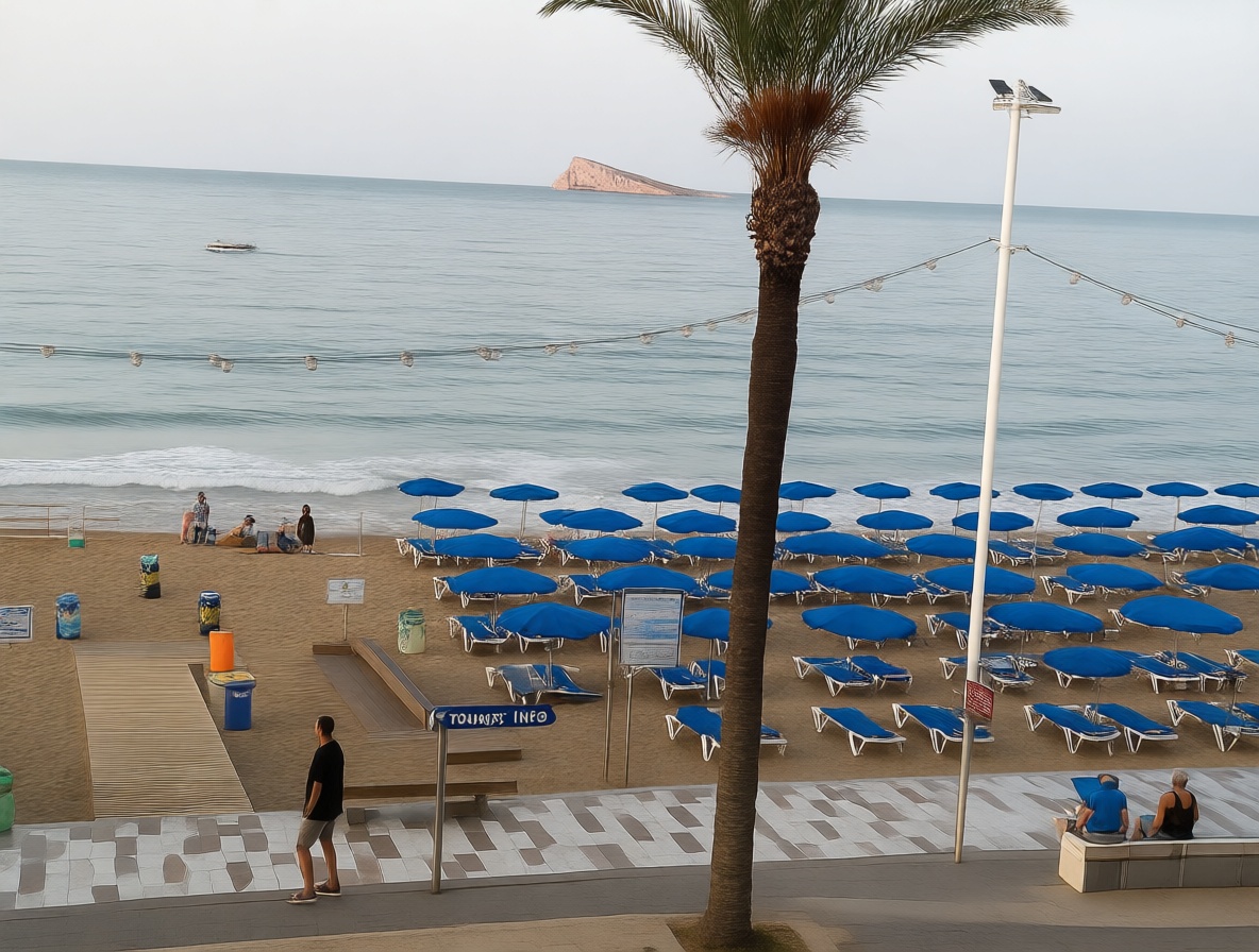 Piso en primera línea de playa en Benidorm — Vista mar