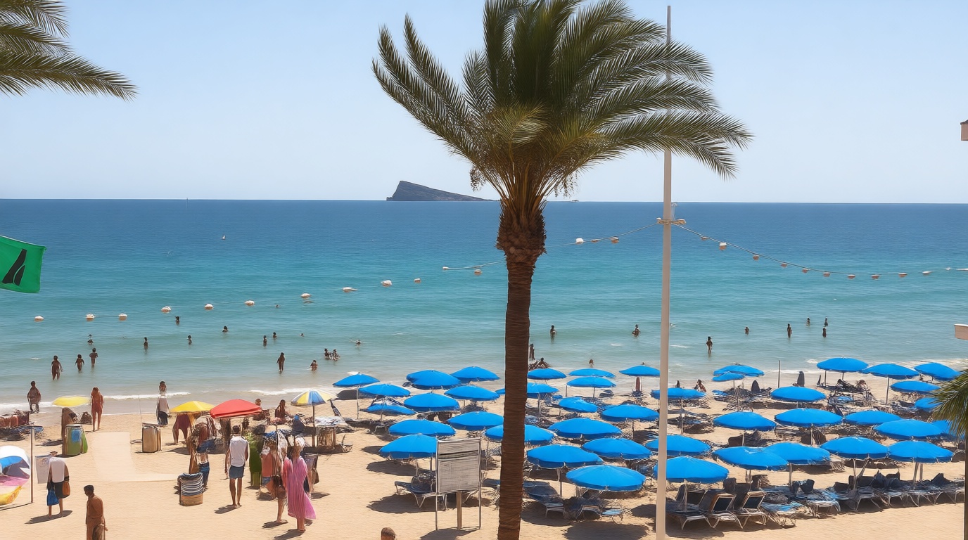 Piso en primera línea de playa en Benidorm — Vista mar