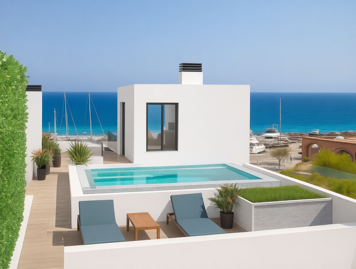 Chalet for sale with direct beach access in Santa Margalida — Sea terrace