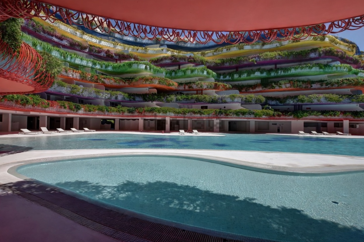 Piso en venta en primera línea de playa en Eivissa — Piscina
