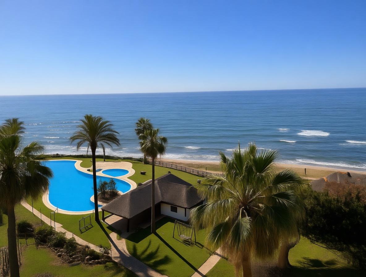 Grenier aménagé à vendre en première ligne de mer à Mijas — Vue mer