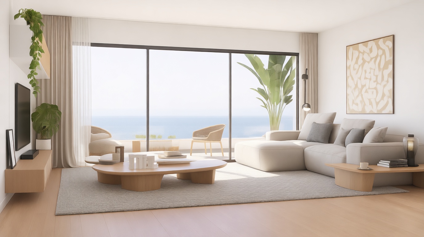 Piso en venta en primera línea de playa en Benicarló — Salón