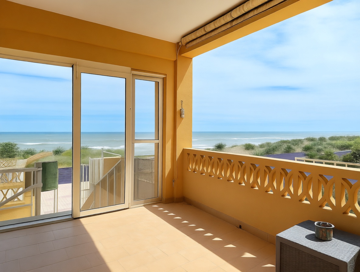 Chalet en venta con acceso directo a la playa en Sueca — Terraza mar