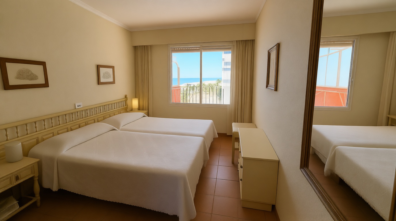 Flat for sale frontline beach in Cullera — Bedroom