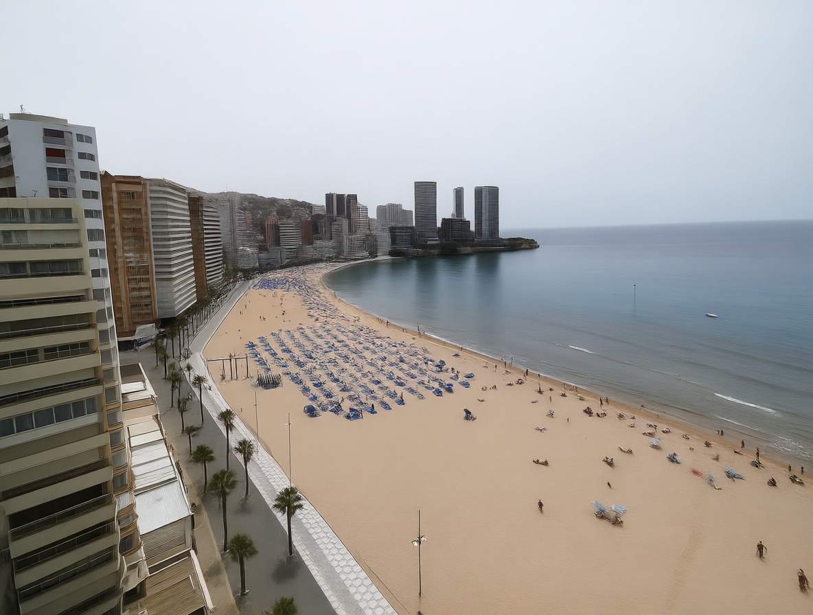 Piso en primera línea de playa en Benidorm — Vista mar