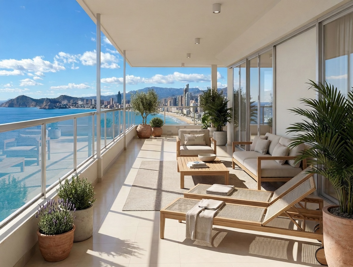Ático en primera línea de mar en Benidorm