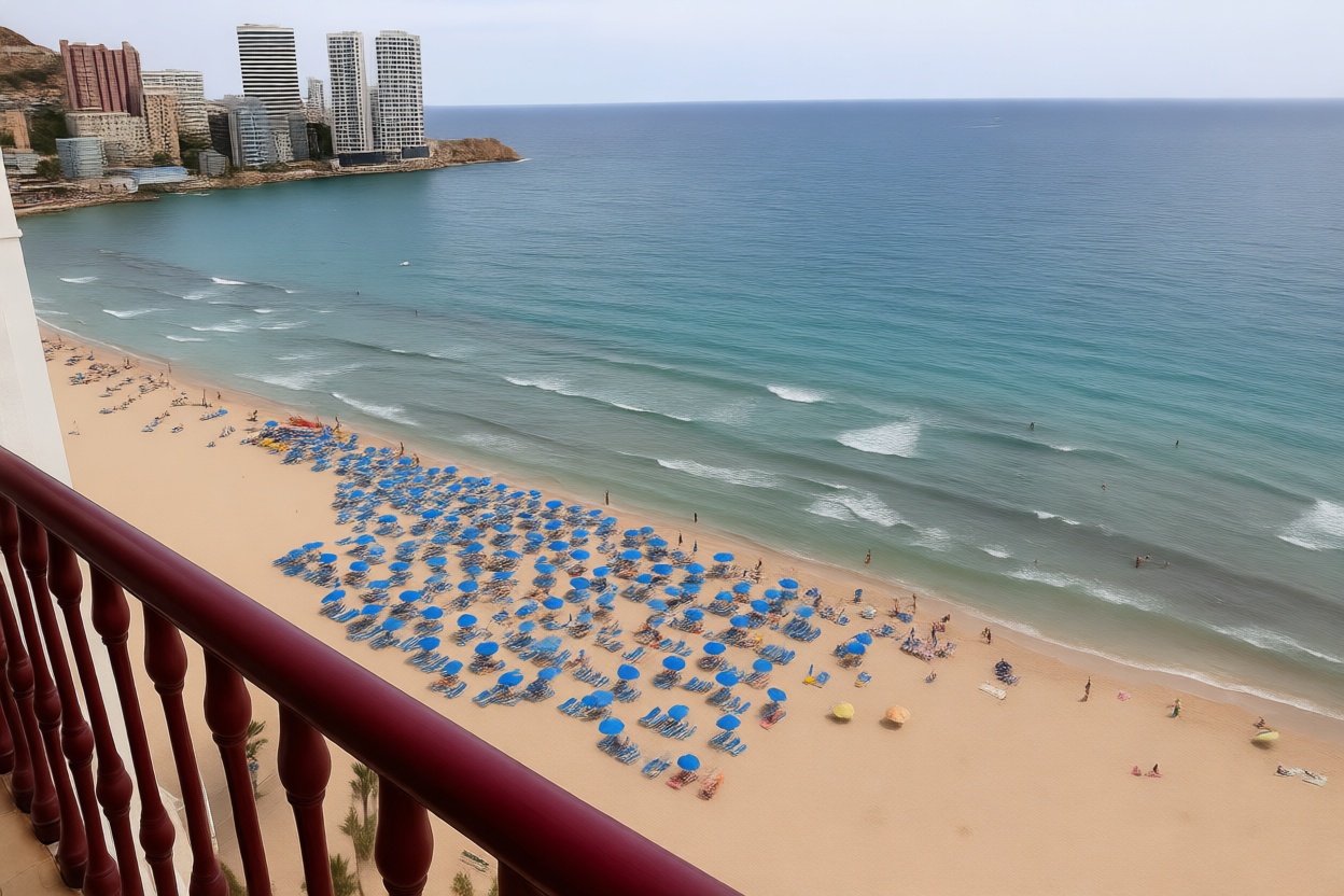 Flat for sale frontline beach in Benidorm — Sea view