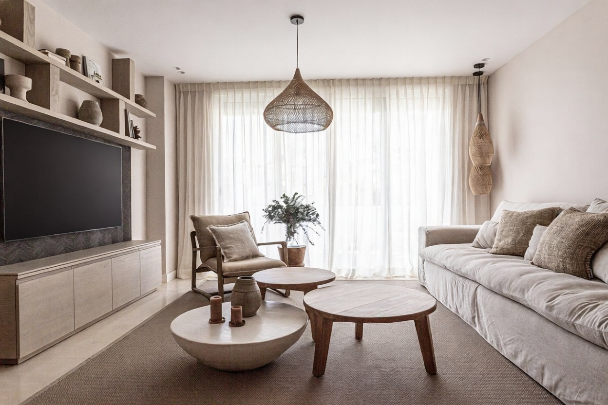 Flat for sale frontline beach in Marbella — Living room