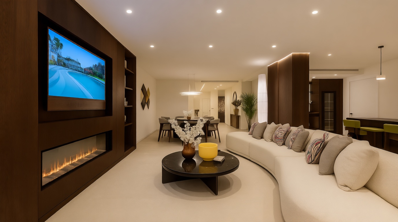 Flat for sale frontline beach in Marbella — Living room
