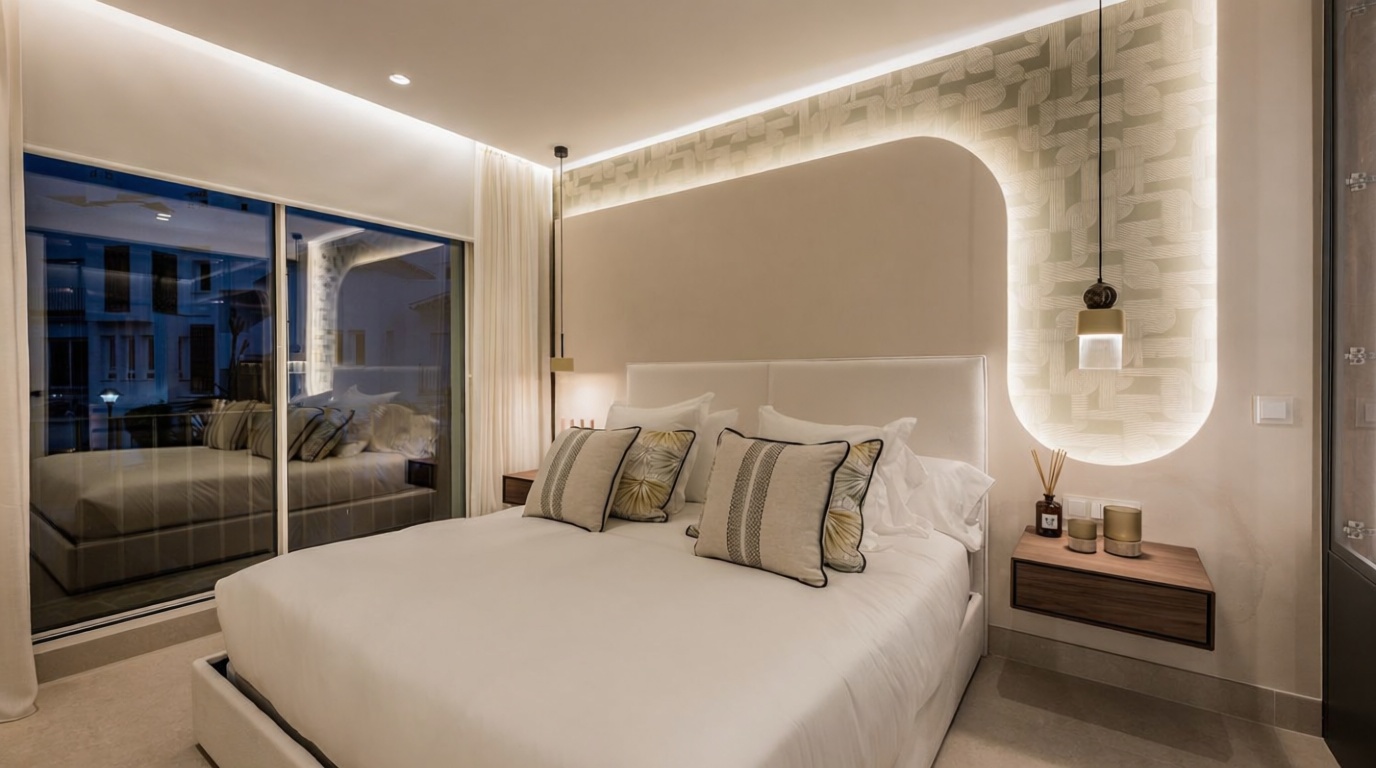 Flat for sale frontline beach in Marbella — Bedroom