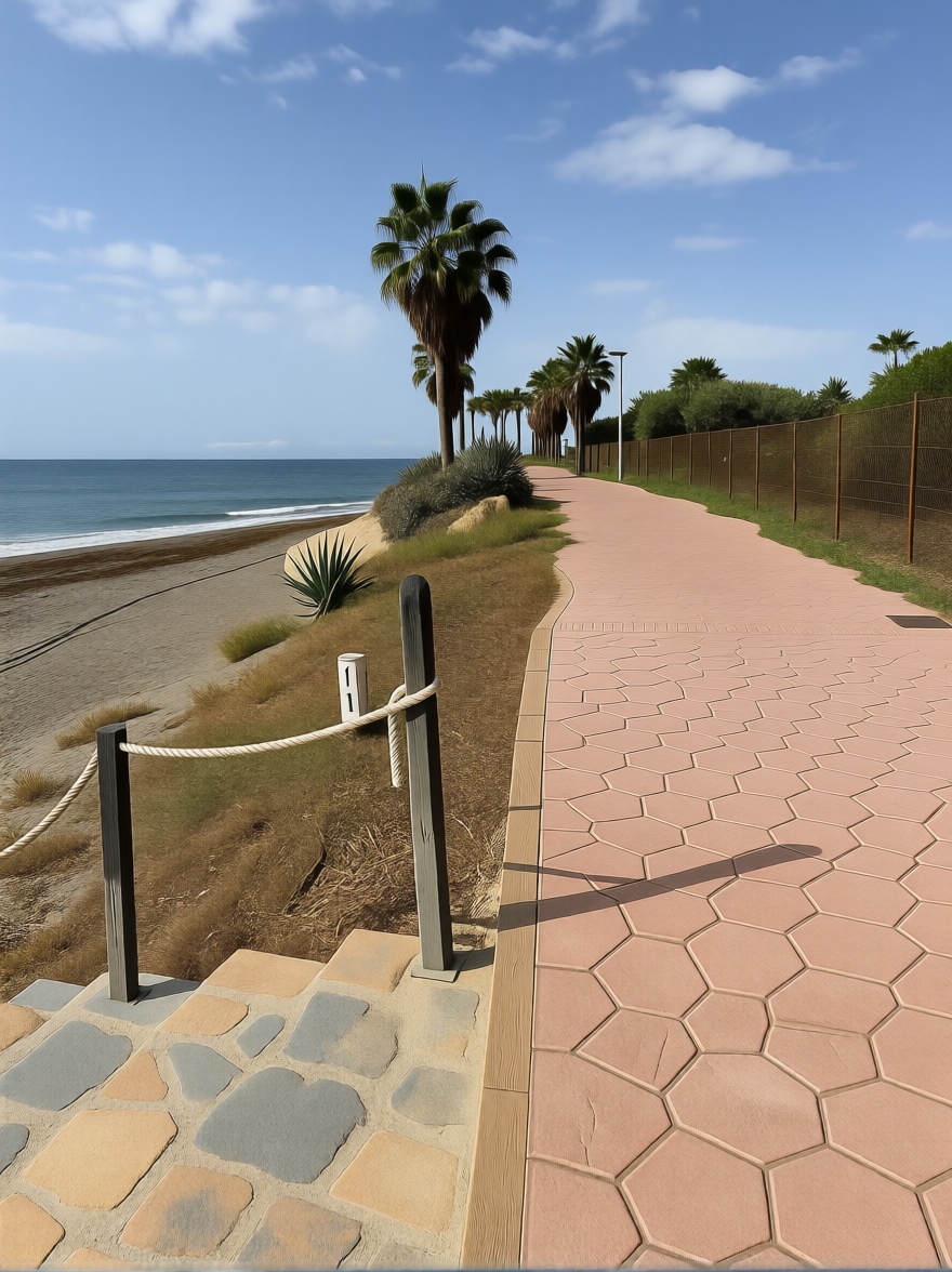 Piso en primera línea de playa en Estepona — Vista mar