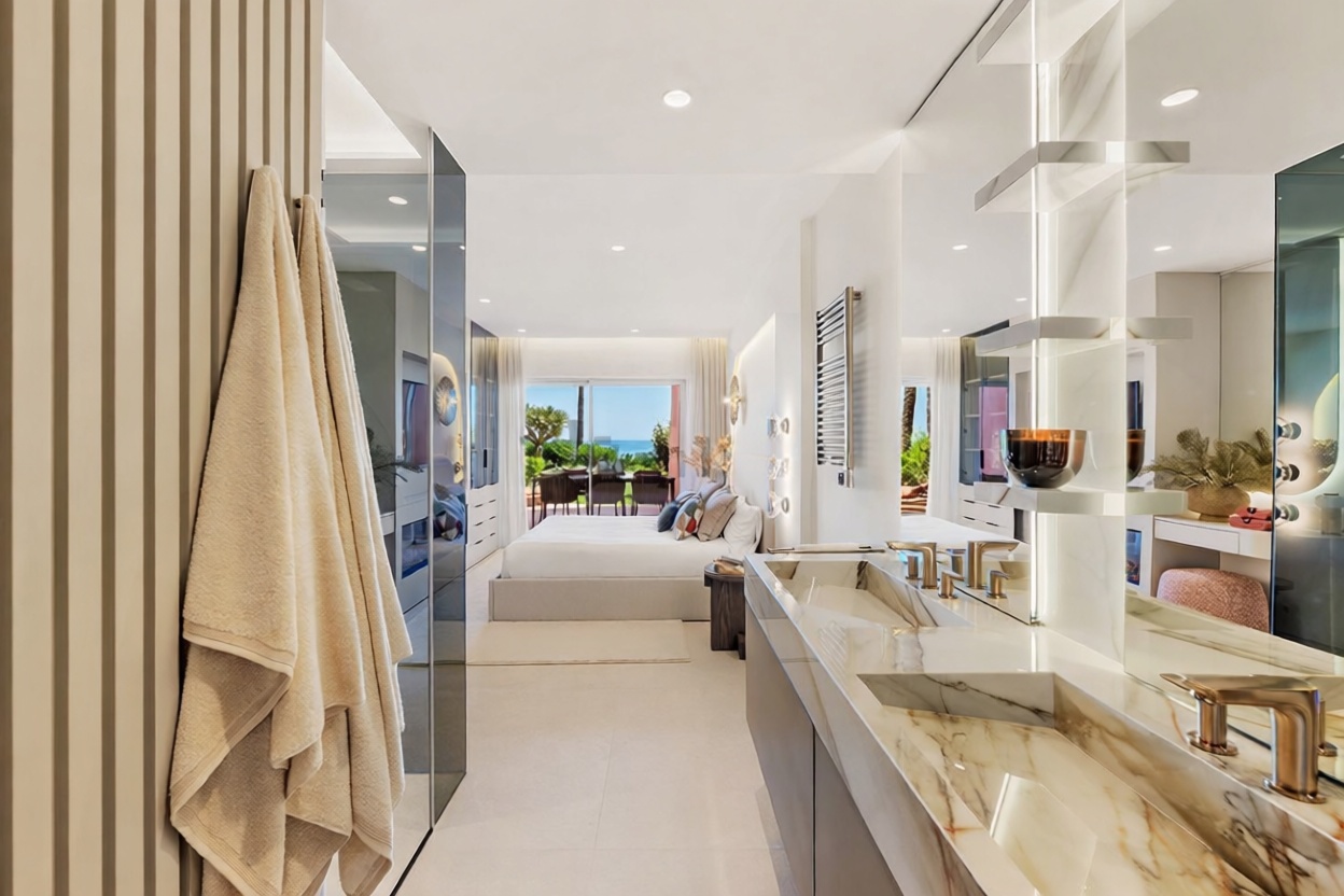 Piso en venta en primera línea de playa en Estepona — Baño