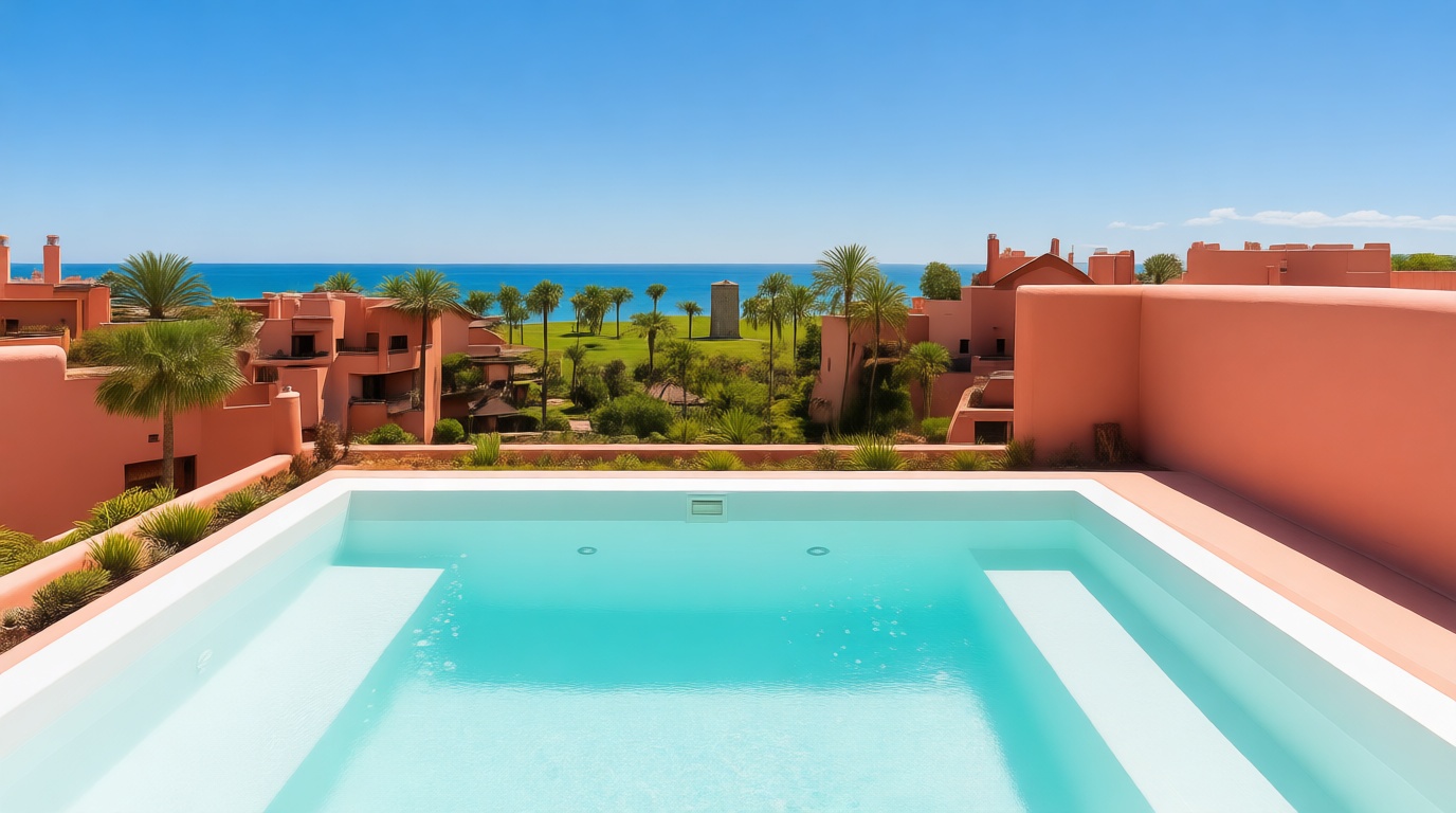 Ático à venda em primeira linha de mar em Estepona — Vista mar